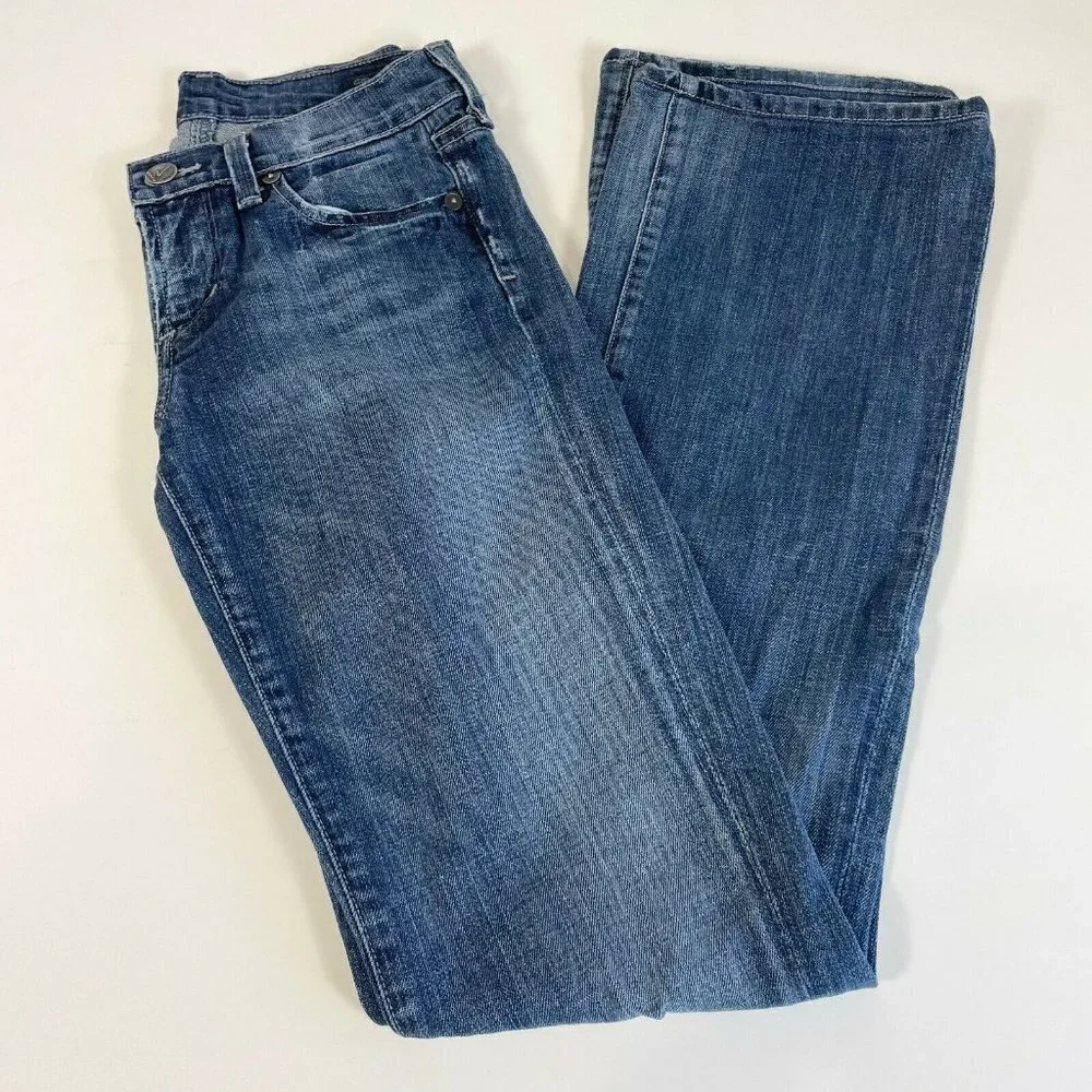 Citizens‎ of Humanity Womens Kelly Bootcut Jeans Blue Y2k 24 Mid Rise Dark Wash